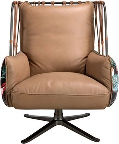 Fotoliu pivotant design LUX, Piele naturala, Tesatura Tropicala 5168