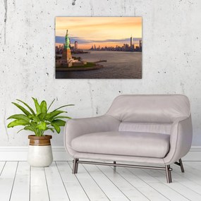 Tablou pe sticlă - Orașul New York (70x50 cm)