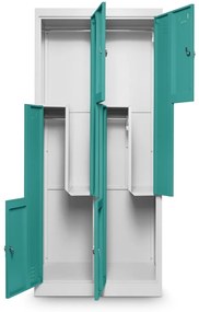 Dulap metalic Z, 80 x 50 x 180 cm, blocare, verde - RAL 6033