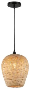 Lustră pe cablu ALMA 1xE27/60W/230V d. 23 cm bambus