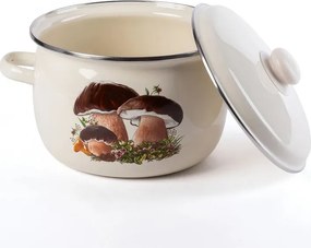 Toro Oală emailată cu capac CIUPERCI 3,5 l