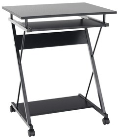 Masa mobila pentru PC/masa de joc cu roti, negru, TARAK