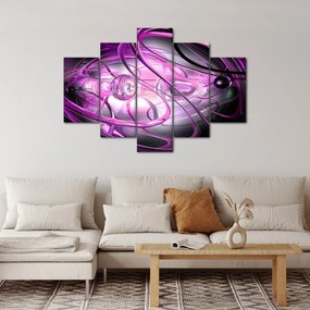 Tabloul cu abstracție frumoasă în violet (150x105 cm)