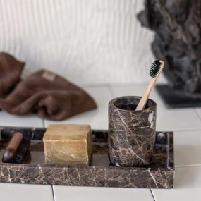 Suport pentru periuța de dinți maro din marmură Marble – Mette Ditmer Denmark