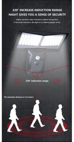 Immax 08482L-Aplică LED solară cu senzor LED/2,6W/5,5V IP65 negru