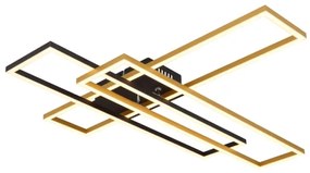 Plafonieră LED Globo 67208-40G DAKARI 40W/230V 3000K 60x80 cm negru/auriu