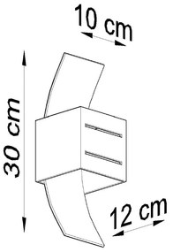 Aplică de perete albă Carlo – Sollux