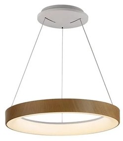 Lustra LED inteligenta design circular NISEKO II Wood 38cm