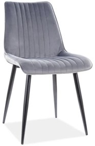 Scaun de sufragerie Kelly (Gri + Negru). 1050357