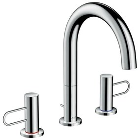 Baterie lavoar baie crom cu 3 orificii si ventil pop-up Hansgrohe Axor Uno