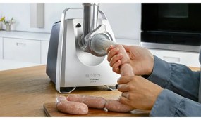 Mașină de tocat carne Bosch MFW68660, 2200W, atașament pentru roșii și cârnați, invers, 4,3 kg/min, Inox