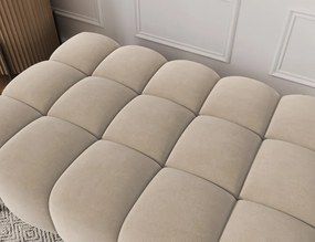 Taburet Tapitat cu Picioare Ferivo, 140x70x40 cm, beige velvet – Aura 18