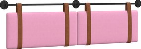 vidaXL Cap de pat suspendat Pe perete Roz 170 x 55 x 5 cm PU antic
