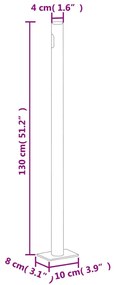 Copertina laterala retractabila de terasa, crem, 220x500 cm Crem, 220 x 500 cm