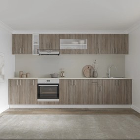 Corp haaus Karo, 3 Sertare, Stejar Sonoma Inchis/Alb, 60 x 50 x 80 cm
