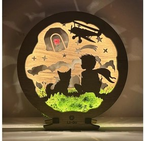 Li-Go 23634/DUB2 - Decorațiune de masă LED dimabilă LED/12W/230V 20x22 cm stejar