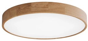 Plafonieră CLEO cu senzor, 6xE27/24W/230V, Ø 80 cm, stejar