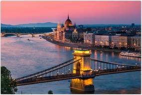 Tablou - Panorama orașului Budapesta, Ungaria (90x60 cm)