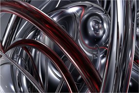 Tabloul cu abstracție în gri (90x60 cm)