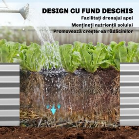 Outsunny Strat Înălțat de Grădină cu Seră și Jardinieră | Aosom Romania