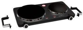 Plita dubla infrarosu First Austria FA-5096-6, 2500W, Termostat, Manere, Negru