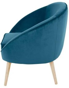 Fotoliu SAFIR din Catifea Albastru Inchis - Catifea Albastru Inchis Lungime (75 cm) x Latime (66 cm) x Inaltime (76 cm)