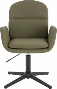 HR480CROSS Scaun Khaki Piele Ecologica Premium Soft cu Bază Neagră