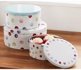 Recipiente 3 buc. din oțel pentru prăjituri Spotty Dotty – Cooksmart ®