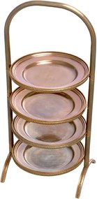 Suport prajituri, Patru platouri etajate design LUX Encore, alama vintage