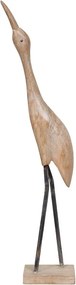 Decoratiune in forma de pasare, din lemn reciclat, H82 Wooden Bird