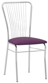 Scaun bucatarie Laval Chrome, Mov piele ecologica