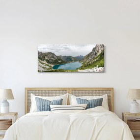 Tablou cu lac în munți (120x50 cm)