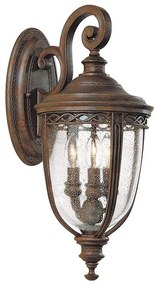 Aplică de exterior Feiss FE-EB2-M-BRB ENGLISH BRIDLE 3xE14/60W/230V IP44