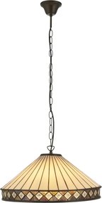 Endon 111961 - Lustru suspendat cu lanț Tiffany FARGO 3xE27/10W/230V diam. 50 cm