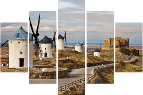 Tablou - Morile de vânt din Consuegra, Spania (150x105 cm)