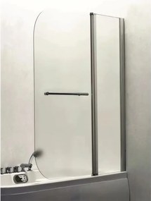 Paravan de cada pivotant Inter Ceramic 100x140 cm sticla opaca 5 mm profil crom lucios dreapta