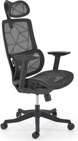 Scaun birou OSVALDO, negru, plasa, 68x74x122/128 cm