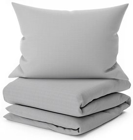 Lenjerie de pat din bumbac cu finisaj creponat LUXERA gri deschis buzunar hotel II.calitate Dimensiune lenjerie de pat: 70 x 90 cm | 140 x 200 cm