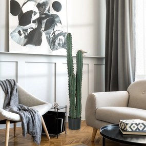 Outsunny Cactus artificial extrem de realist plantă artificială de dimensiuni mari dim. Ø 18 x 120H cm verde | Aosom Romania