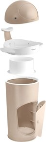 Coș de gunoi bej pentru scutece din plastic 25 l Whale – Kindsgut