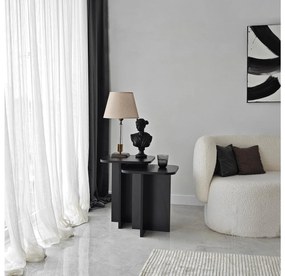 Set 2buc. măsuțe laterale Diveta (negru) . 1094794