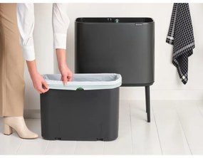 Coș Brabantia Bo Touch 1008854, 36 L, Deschidere lină și silențioasă, Deschidere mare, Gri închis