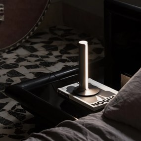 Lampa LED de masa DORICA TL1 ACCIAIO