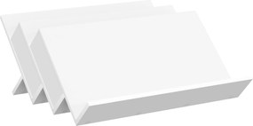 vidaXL Raft pentru reviste cu raft Alb 65 x 53 x 28,5 cm Lemn compozit