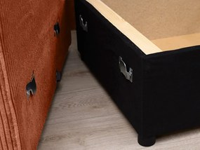 OFERTA Canapea colt teracota SMART COSARO, reversibila + 2 perne GRATUIT II. calitate