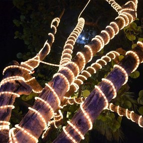 Instalație luminoasă - tip șarpe 9m 217LED 8 funcții, Alb cald