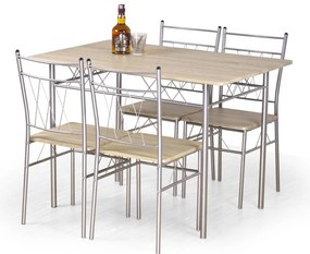 Set masa MDF + 4 scaune Faust stejar sonoma