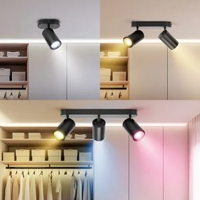 Aigostar - Spot LED RGBW MESH, dimmabil, 3xLED/4,9W/230V, 2700-6500K, alb, cu telecomandă