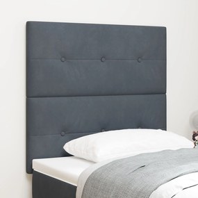 vidaXL Tăblie cap Pe perete cu headboard Gri închis 80 cm Catifea