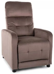 Scaun reclinabil Lennox Velvet, maro